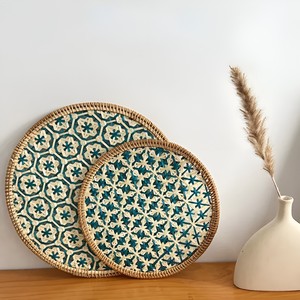 Manteles individuales decorativos tejidos a mano, manteles individuales de bambú de color natural, manteles individuales circulares al por mayor - Product Image 4
