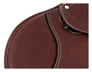 อานม้าหนังสีน้ำตาลเข้มแบบอังกฤษสำหรับกระโดดขี่ม้า อุปกรณ์ขี่ม้า - Product Image 3