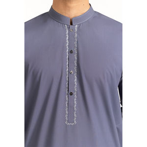 Nueva Colección Transpirable 2025, Traje Masculino de Alta Calidad para Fiesta, Kurta Shalwar de Color Sólido, Salwar Kameez de Moda, Hecho en Pakistán - Product Image 6