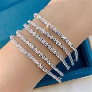 Premium vvs moissanite <b>iced</b> <b>out</b> tennis bracelet 925 sterling silver sparkling <b>chain</b> jewelry for women and men - Product Image 6