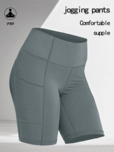 กางเกงโยคะเอวสูงระบายอากาศได้ดีสำหรับผู้หญิง 5 ชิ้น สไตล์ไบค์เกอร์ มีกระเป๋าเสริมสะโพก ไม่มีตะเข็บด้านหน้า - Product Image 5