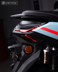 ไฟท้าย LED RGB แบบ Quad-Lens สำหรับรถมอเตอร์ไซค์ Yamaha NMAX V3 ผลิตในไต้หวัน โดย AJLIGHT DESIGN สำหรับการติดตั้งเพิ่มเติม/อัปเกรดระบบไฟรถ - Product Image 3