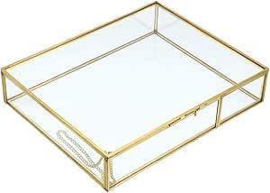 Glass Jewellery Box With Metal Frame For Jewelry Organizers And Decorative Use - Product Image 3