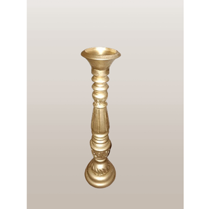 Porte-bougie en bois doré antique sculpté à la main de taille moyenne pour la décoration de la maison, Noël, personnalisé - Product Image 1