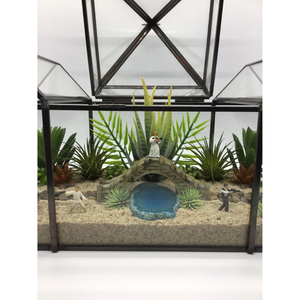 Mini Caja Decorativa de Vidrio Transparente Retro con Diseño de Casa Dorada, Terrario para Sala de Estar, MOQ 100 Piezas al Precio Más Bajo - Product Image 6