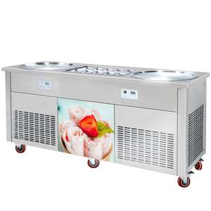 Máquina de Helados Enrollados de 50 cm con 3 Tanques, para Mostrador o Mesa - Product Image 1