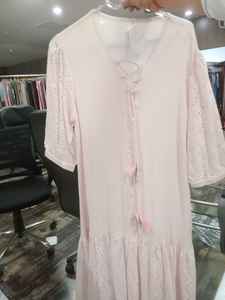 Robe courte jaune en crochet, style bohème, pour l'été, les fêtes, la plage, en coton extensible, coupe ample, sans manches, avec dentelle décorative - Product Image 5