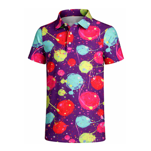Camisetas de golf de alto rendimiento para jóvenes, de tela elástica, que absorben la humedad y brindan comodidad para la práctica del golf, deportes y actividades diarias. - Product Image 1