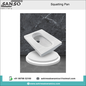 Ấn Độ xuất khẩu cung cấp chất lượng cao Thiết kế hiện đại phong cách ngồi xổm nhà vệ sinh Pan Fender sanso Pan-7009 cho nhà sử dụng thương mại - Product Image 2