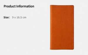 Funda para Chequera de Cuero Liso, Fundas para Chequera de Cuero Genuino con 2 Bolsillos, Porta Cheques Impermeable, Venta al por Mayor LCBC-0001 - Product Image 3