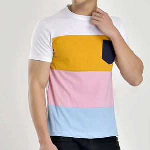 T-shirts pour hommes de haute qualité, personnalisables, unisexes, en mélange coton-polyester, couleur unie, impression de logo en gros - Product Image 3