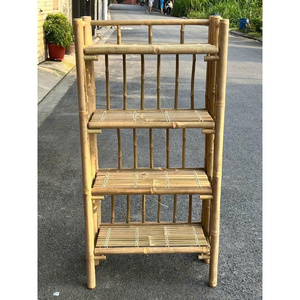 Natural Bamboo Floor Flower Shoe <b>Rack</b> Plant Stand Tall Narrow 4 Tier <b>Kitchen</b> Bookshelf Bamboo Floor Standing Display <b>Storage</b> - Product Image 5