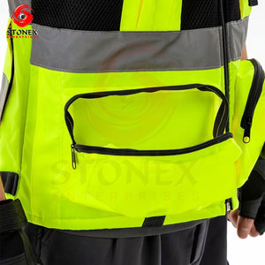 Safety Vest Reflective High Visibility Warning Waistcoat Polyester Workwear for Road <b>Running</b> Traffic Use - Product Image 5