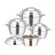 Cazuela de Acero Premium de Alta Calidad Hecha a Mano con Tapa, Calentador de Alimentos de Lujo para Hotel y Restaurante, de la India - Product Image 2