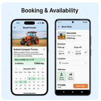 RoyalCraft Enterprise : Application de réservation d'équipements agricoles mobiles hybrides avec alertes météo pour iOS/Android/Linux/Mac (en stock)