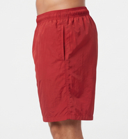 Shorts coupe-vent amples pour hommes, décontractés, 100 % nylon polyester, taille mi-élastique, longueur genou, poches avant et arrière