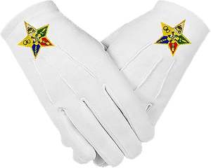 Gants en coton blanc de haute qualité pour les francs-maçons, gants maçonniques |   Fournisseur de gants de parade maçonniques, gants en coton maçonniques - Product Image 1