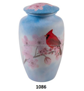 ถุงใส่เถ้ามนุษย์สำหรับงานศพงานศพอลูมิเนียมนกพระคาร์ดินัลสีแดง - Product Image 1