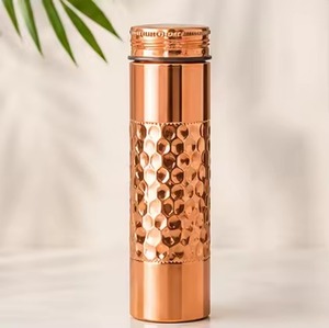 Trusted Supplier's Pure Copper Water Bottle Printed Leak-Proof Ayurvedic <b>Drinkware</b> Gym and Travel Use Low Price Health Benefits - Product Image 3