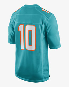 Maillot de football américain Massee Sports pour homme, col en V, manches courtes, maille respirante, évacuation de l'humidité, nom d'équipe personnalisé, bleu marine foncé - Product Image 2