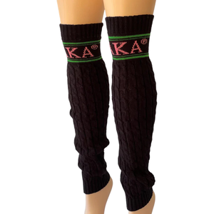 AKA Knit Leg Warmers for Women Winter Boot <b>Black</b> <b>Socks</b> Pink <b>Black</b> Green Stretch Cable Knit Dance Leg Sleeves Cozy Warm - Product Image 1
