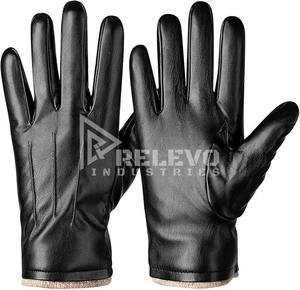 Gants unisexes en cuir PU, chauds, thermiques, compatibles écran tactile, séchage rapide et respirants, doublure en laine pour la conduite et la moto - Product Image 6