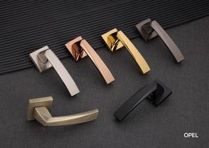 Minimalist Square Gray Magnetic Silent Split Door <b>Lock</b> <b>Handle</b> Set Wooden Bedroom Interior Modern Furniture Pull Kit - Product Image 3