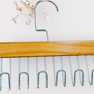 Modern Multifunctional <b>Hanger</b> 8 Hook Racks Display <b>Wooden</b> Tie Belt Hook <b>Hanger</b> Organizer for Closet in Stock Made in Vietnam - Product Image 3