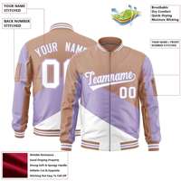 Veste universitaire en toile de haute qualité, col montant, broderie de logo frontal, pour uniformes d'équipe, vente en gros