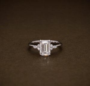 Anillo de Compromiso de Diamantes Vintage Plateado, Certificado por IGI, Joyería de Lujo Cultivada en Laboratorio para Aniversario y Regalo de Fiesta - Product Image 4