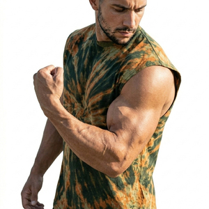 Nouveau débardeur tie-dye style hip-hop 2026, coupe ample, décontracté, sans manches, design personnalisé, séchage rapide et respirant - Product Image 6