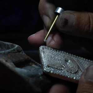 จี้ฮิปฮอปสุดฮิต ดีไซน์หรูหราสั่งทำได้ เงินแท้ 925 ประดับเพชรโมอิสซาไนต์ทรงกลม - Product Image 4