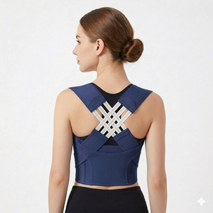 Ceinture ajustable et respirante anti-cyphose pour enfants, 3-4 sangles, harnais de correction cervicale en Spandex et Nylon, avec crochets de fixation pour la taille - Product Image 1