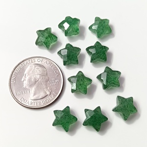 Cuentas de cuarzo verde natural en forma de estrella, talladas a mano, para la fabricación de joyas, cuarzo briolette, precio al por mayor, a granel. - Product Image 3