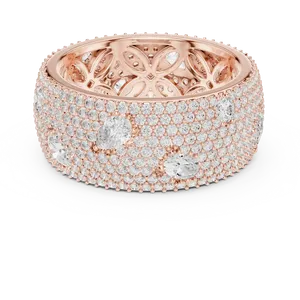 Bague de déclaration en diamant de laboratoire, or massif 18 carats, 3,19 CTW, formes mélangées, pavé complet, couleur E, bague de luxe pour anniversaire - Product Image 5