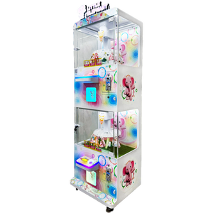 Máquina de clip que funciona con monedas de hierro de doble compartimento Colector de regalos de arcade de doble capa para centros comerciales - Product Image 1