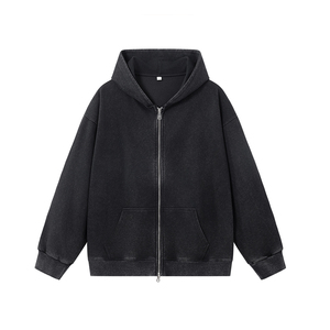 Custom Everyday <b>Zip</b> Hoodie Men Premium Fleece Hoodie OEM Production for Clothing Companies - Product Image 1