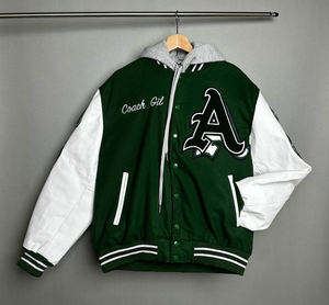 Blouson universitaire American City Champions pour homme avec écussons en chenille, modèle 2026, tailles unisexes - Product Image 5