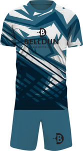 Conjunto de Jersey Deportivo Clásico Gris Personalizado, Pantalón Corto 100% Poliéster, Nueva Llegada, Uniformes de Fútbol con Logotipo Personalizado por Sublimación - Product Image 2