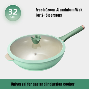Wok antiadhésif élégant pour une cuisson saine sans huile, libération facile des aliments, nettoyage facile et utilisation pratique au quotidien en cuisine. - Product Image 4