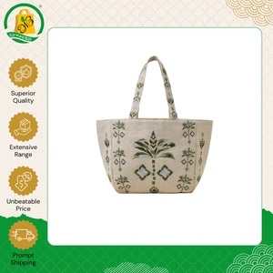 Sac fourre-tout en coton biologique écologique, imprimé sur mesure, sac à bandoulière tendance avec poignée intégrée et poche intérieure zippée - Product Image 3