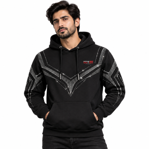 Sweat-shirt personnalisé avec des pierres brillantes, tissu doux et respirant, coupe confortable et construction durable. - Product Image 1