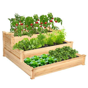 Bac à fleurs carré en bois surélevé, design moderne, décoratif, pour jardin, fleurs et plantes vertes, vente en gros directe d'usine, en promotion - Product Image 6