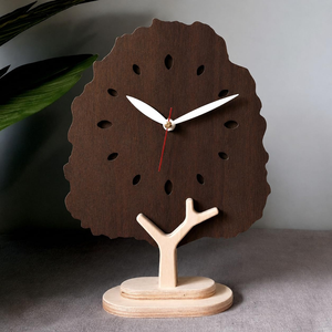Horloge de bureau en bois, horloge de table décorative, horloge de table en bois faite à la main pour la maison, le bureau, la chambre à coucher, le salon, décoration de bureau moderne - Product Image 4