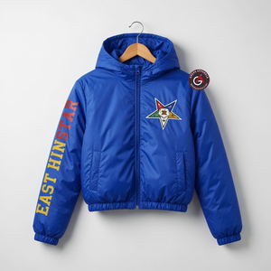 Orden de la estrella oriental masónico griego con letras chaqueta con capucha - Product Image 5