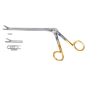 JACKBILLY Caspar Pinza Quirúrgica Fenestrada Recta de Acero Inoxidable de 6 Pulgadas y 5x14mm para Disco Intervertebral - Product Image 1