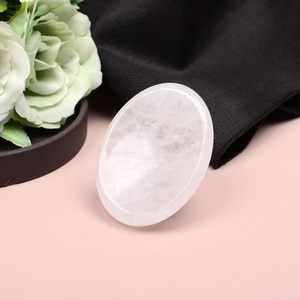 Piedra de Cuarzo Transparente Natural Tallada a Mano en Forma Ovalada, Piedra de Meditación Pulida para el Pulgar, Regalo, Decoración del Hogar - Product Image 2