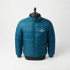 Chaqueta Acolchada de Lona con Capucha para Hombre, Talla Grande, Logotipo Personalizado, Transpirable, de Secado Rápido, para Invierno y Actividades al Aire Libre - Product Image 1