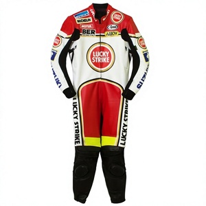 Traje de Carreras MotoCP de Kevin Schwantz, Mono de Piel de Vaca/Canguro para Motocicleta, Traje de Pista/Conducción para Motociclistas con Armadura de Nivel 2 - Product Image 1