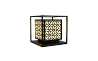 Lámpara de Pilar para Puerta E27 IP65 para Exterior/Pared/Villa/Jardín, Montaje Empotrado, Diseño Auto Cad, 220V (10%), 300 lm LED Negro CM Decor